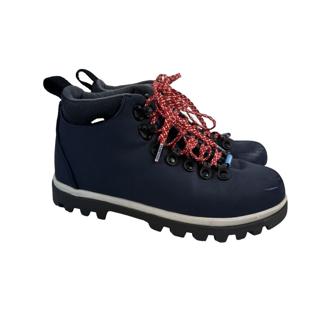Native Fitzsimmons Treklite Ripstop Boot Blue Lace Up Ankle Waterproof Womens 8‎